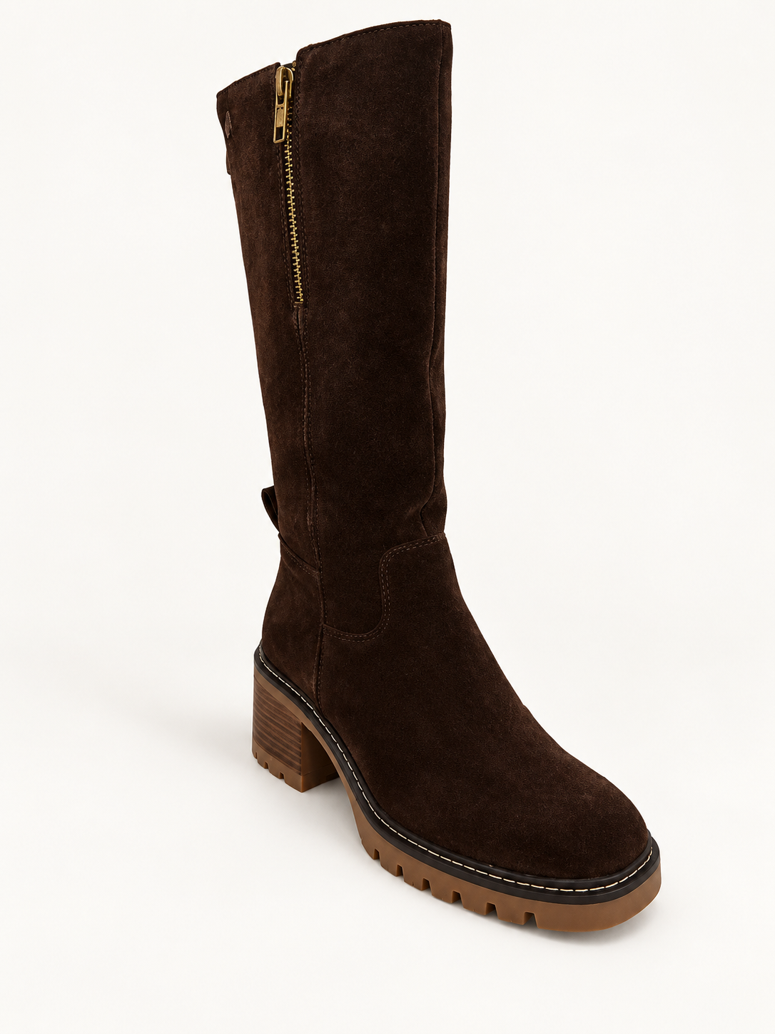 AQUA-FLEX NOANNA CHOCOLATE SUEDE WITH EXPANDABLE CALF PANEL