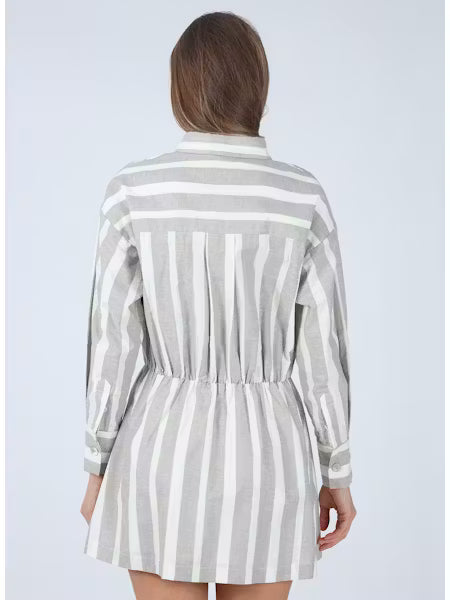 MORGAN STRIPED SHIRT DRESS