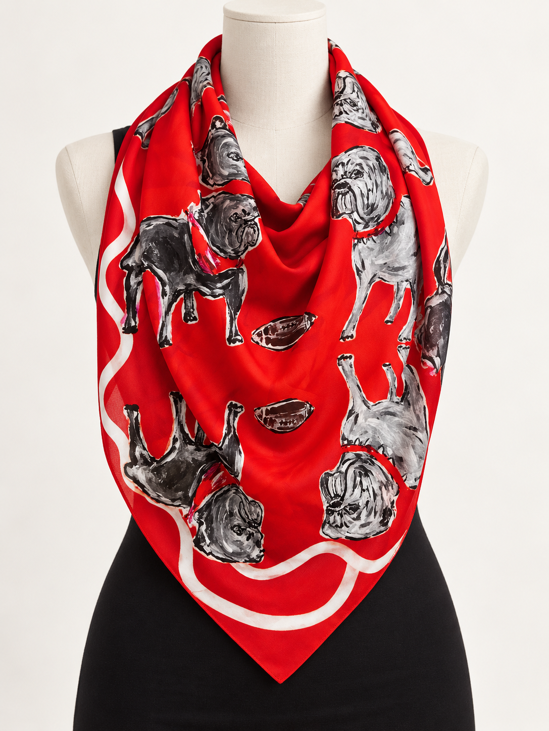 UGA SILK SCARF