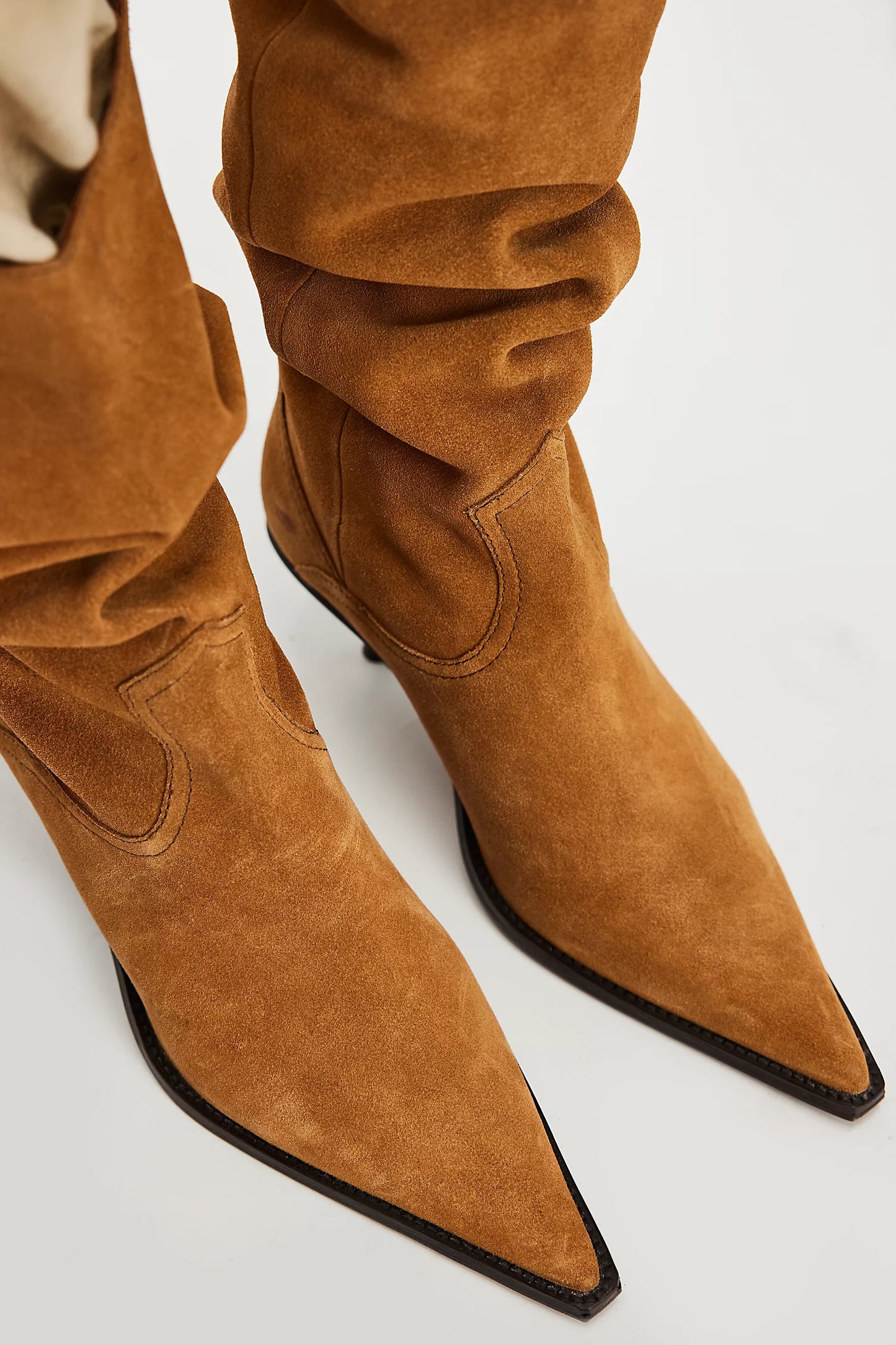 FREE PEOPLE DAISY SLOUCH BOOT TAN SUEDE