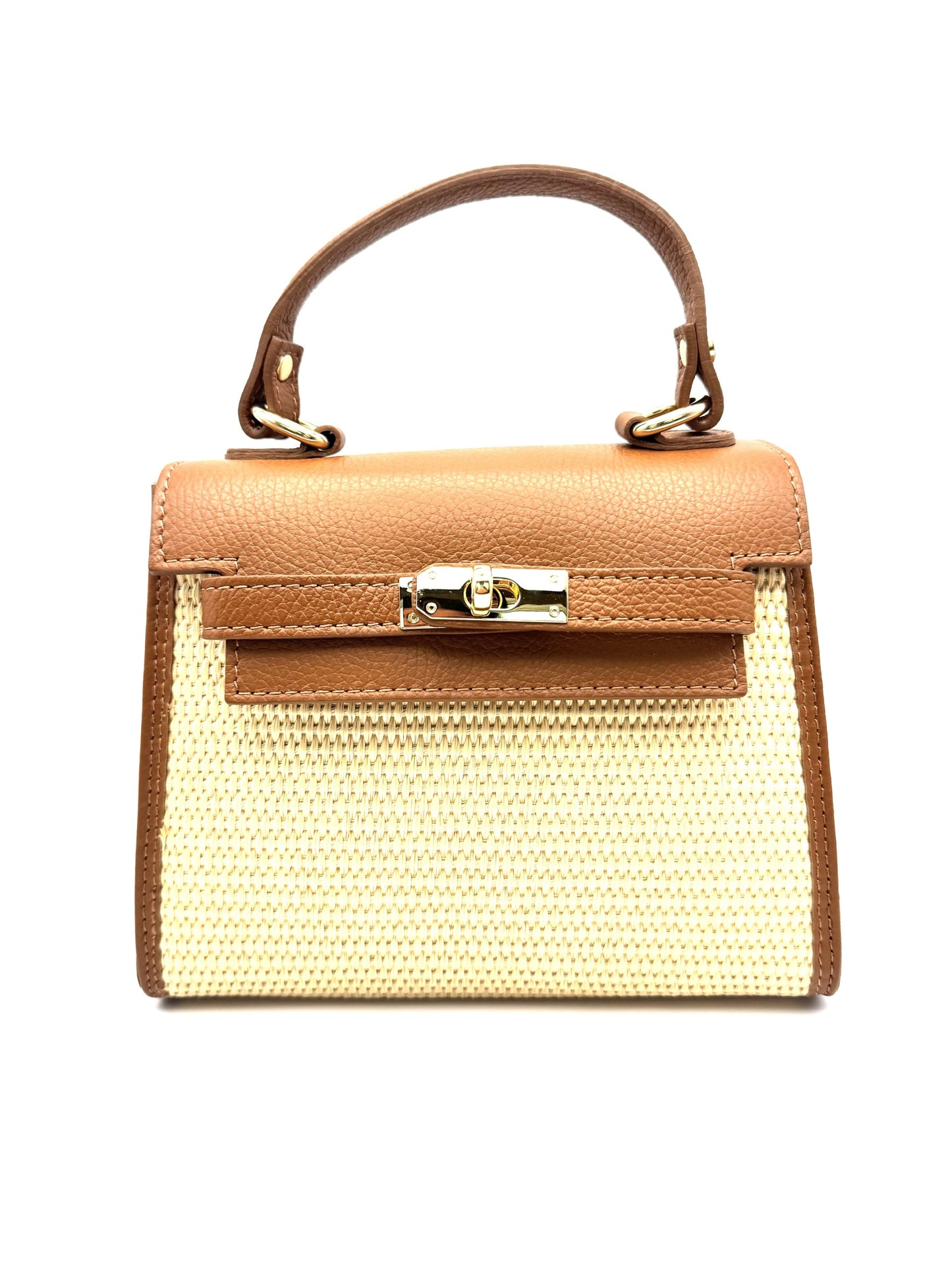 RAFFIA TOP HANDLE CROSSBODY