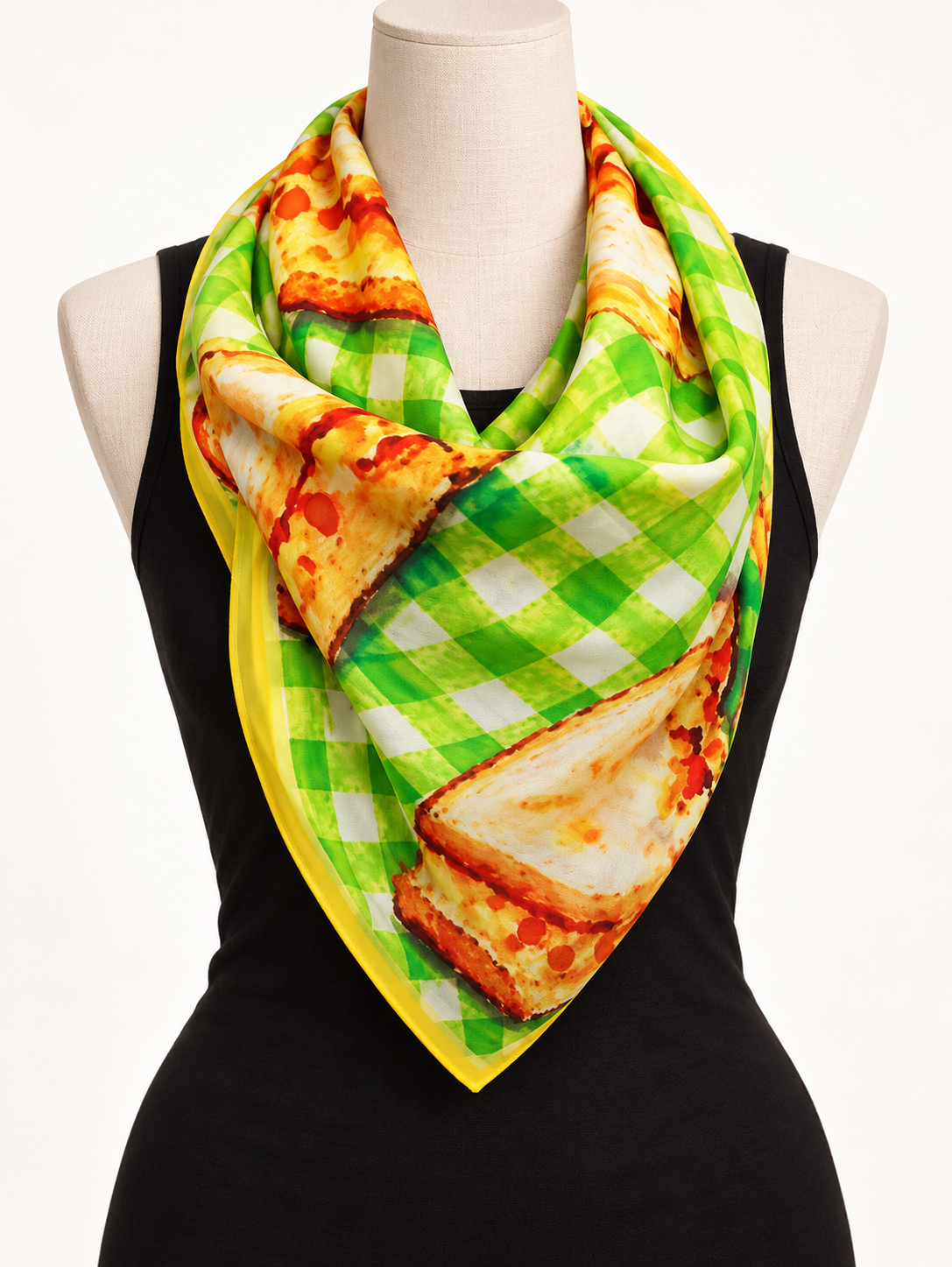PIMENTO CHEESE SILK SCARF
