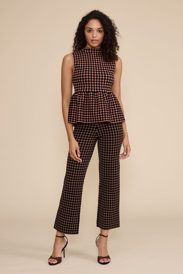 MIA KNIT PANT BROWN/BLACK MULTI