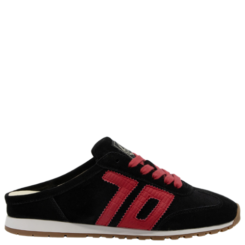 BACK 70 VENICE BLACK RED SLIP ON SNEAKER